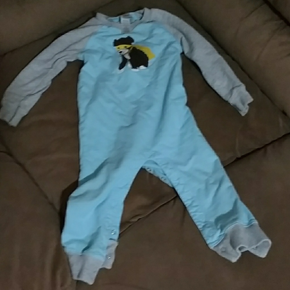 Carter's one piece horseshoe pajamas